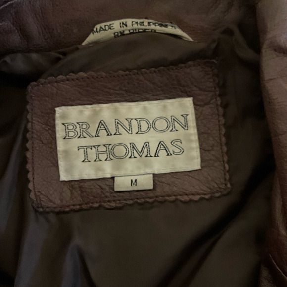 Brandon Thomas Women's Deep Brown Leather Jacket Medium - Picture 5 of 16